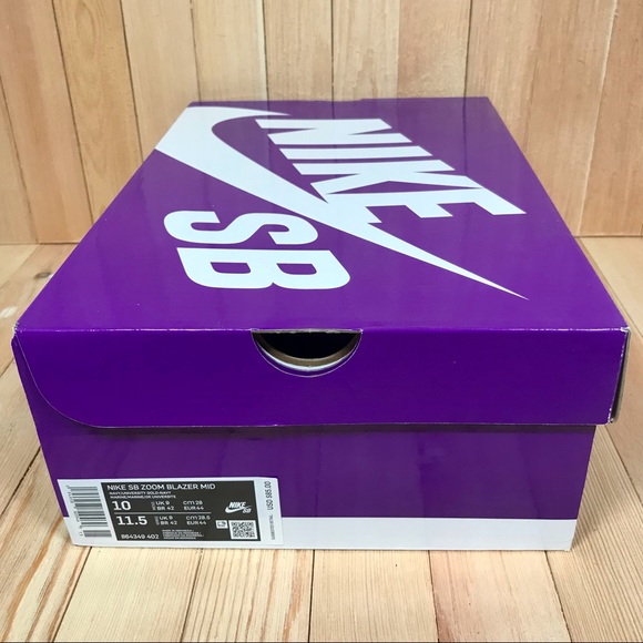 Nike SB Zoom Blazer Mid Michigan Navy Gold Shoes - Picture 5 of 5